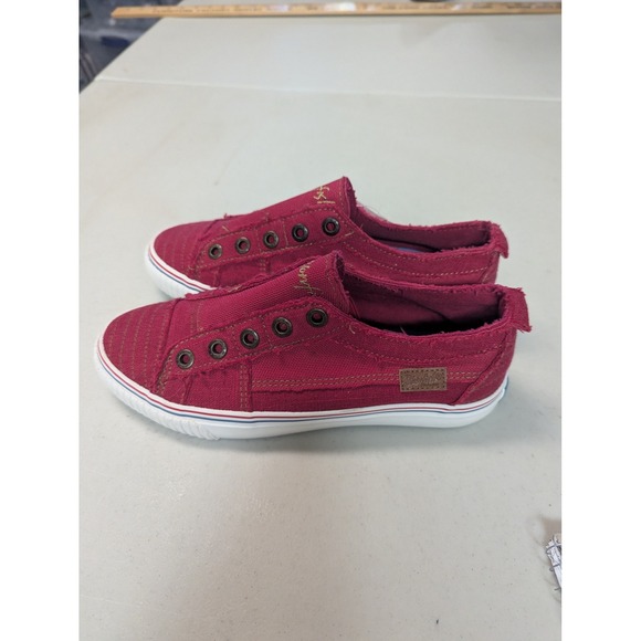 Blowfish Malibu Red Canvas Slip On Sneakers Shoes Womens Size 8 - Picture 11 of 12